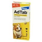 AdTab - 225mg de Lotilaner Antiparasitaire Interne Chien de +5.5 à 11kg - 3 Comprimés à Croquer