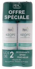 RoC - Keops Spray Déodorant Fraîcheur Lot de 2 x 100 ml