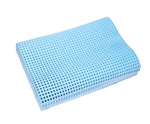 Biosynex - Oreiller ergonomique à mémoire bleu - 40 × 60 cm