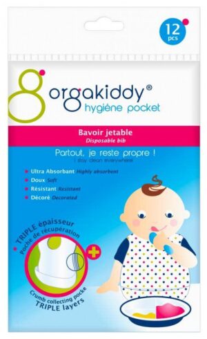 Orgakiddy - Bavoir Jetable 12 Bavoirs
