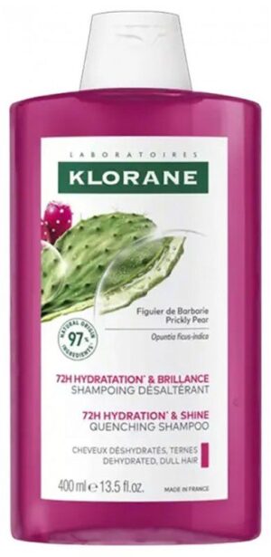 Klorane - Hydratation & Brillance - Shampoing Désaltérant au Figuier de Barbarie 400 ml