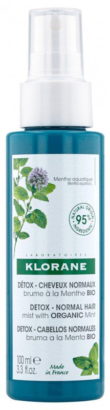 Klorane - Détox - Cheveux Normaux Brume à la Menthe Bio 100 ml