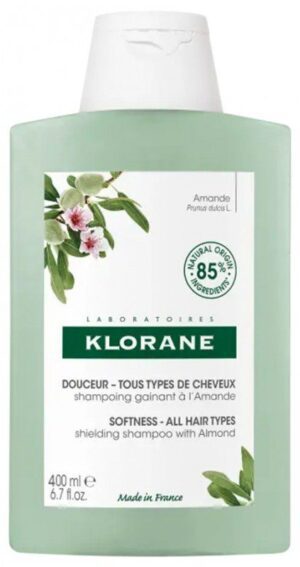 Klorane - Douceur - Tous Types de Cheveux Shampoing Gainant à l'Amande 400 ml