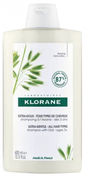 Klorane - Extra-Doux - Tous Types de Cheveux Shampoing à l'Avoine 400 ml