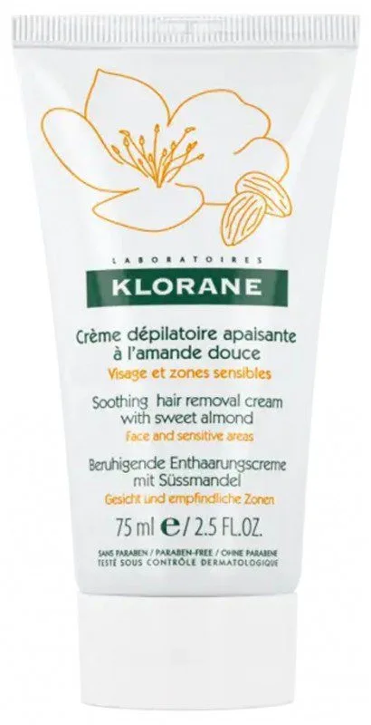 Klorane - Crème Dépilatoire Apaisante à l'Amande Douce 75 ml