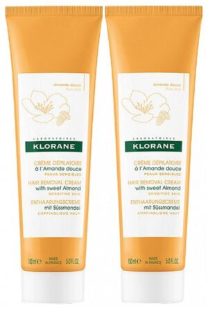 Klorane - Crème Dépilatoire à l'Amande Douce Lot de 2 x 150 ml