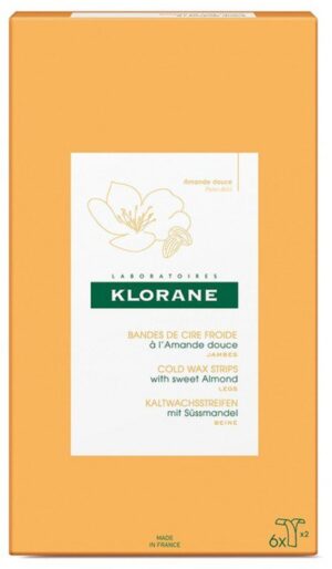 Klorane - 6 Doubles Bandes de Cire Froide à l'Amande Douce
