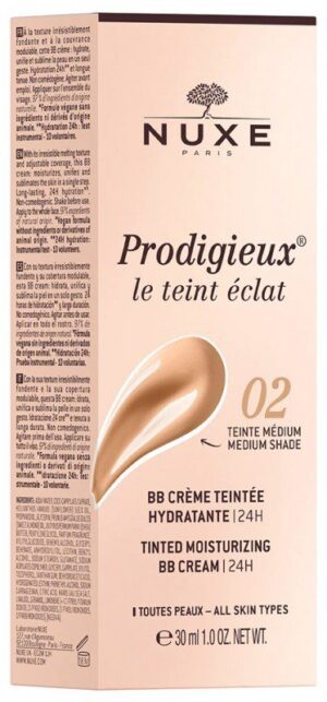 Nuxe - Prodigieux BB Crème Teintée Hydratante 30 ml - Teinte : 02 Teinte Médium