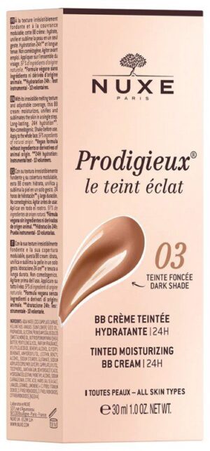 Nuxe - Prodigieux BB Crème Teintée Hydratante 30 ml - Teinte : 03 Teinte Foncéeinte Médium