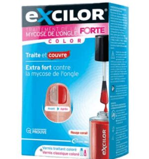 Excilor - Traitement de la mycose de l'ongle Forte - Rouge corail - 30ml