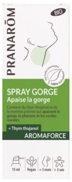 Pranarôm - Aromaforce Spray Gorge Apaise la Gorge Bio 15 ml