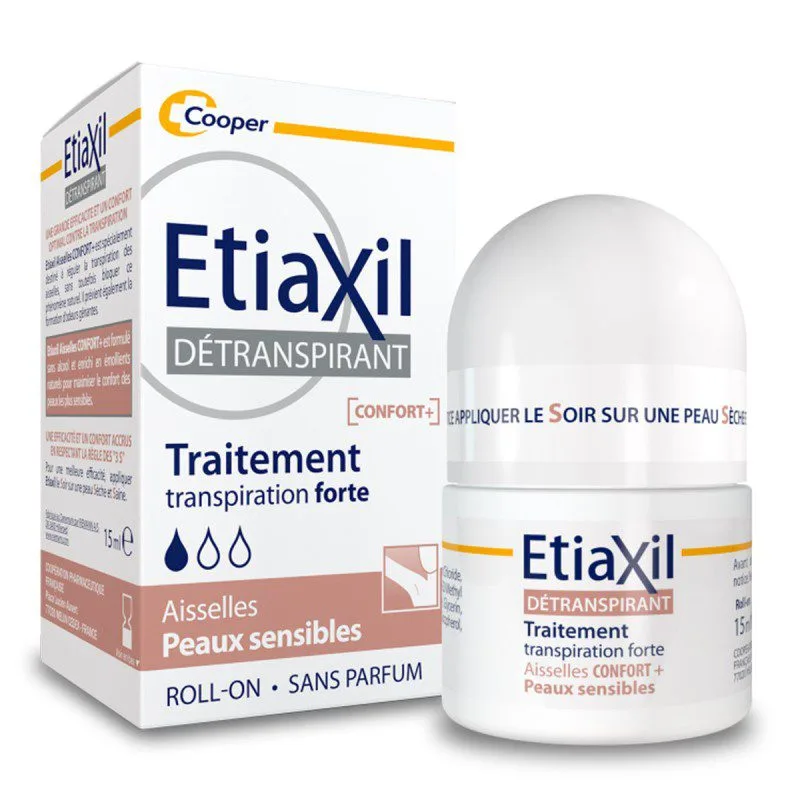 Etiaxil - Détranspirant Confort+ Aisselles Peaux Sensibles Roll-On 15 ml