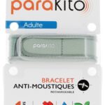 Parakito - Bracelet Anti-Moustiques Rechargeable Adulte - Modèle : Kaki