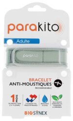 Parakito - Bracelet Anti-Moustiques Rechargeable Adulte - Modèle : Kaki