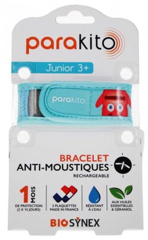 Parakito - Bracelet Anti-Moustiques Rechargeable Junior - Modèle : Monstres