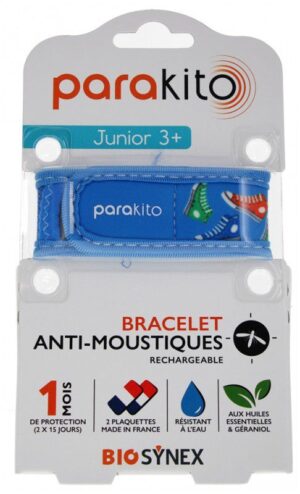 Parakito - Bracelet Anti-Moustiques Rechargeable Junior - Modèle : Baskets