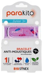 Parakito - Bracelet Anti-Moustiques Rechargeable Junior - Modèle : Plumes
