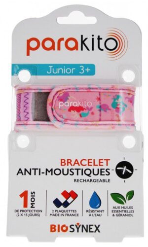 Parakito - Bracelet Anti-Moustiques Rechargeable Junior - Modèle : Sirènes