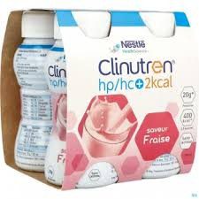 Clinutren - HP/HC+ 2kcal saveur fraise - 4X200ml