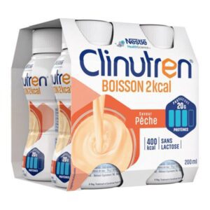 Clinutren - HP/HC+ 2kcal saveur pêche - 4X200ml