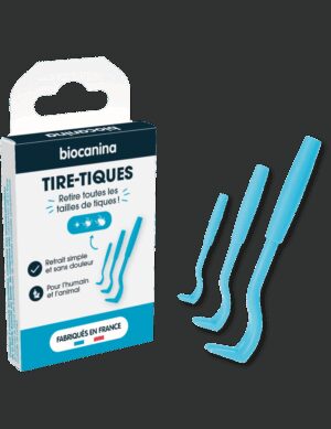 Biocanina - Lot de 3 tire-tiques humain/animal