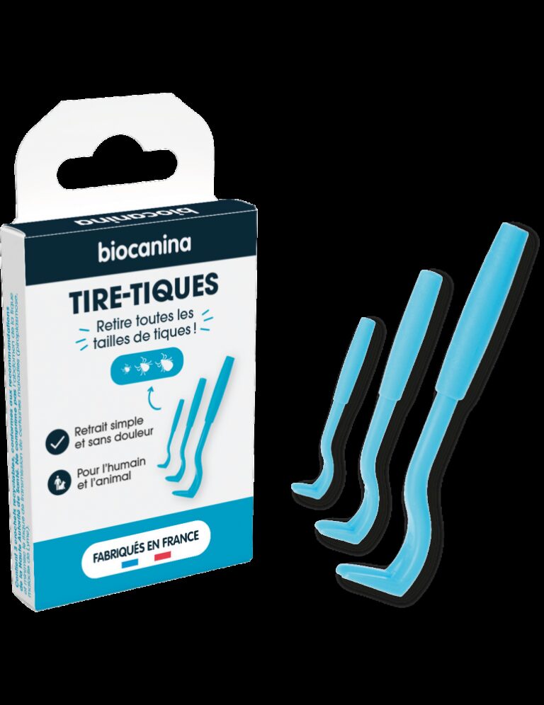 Biocanina - Lot de 3 tire-tiques humain/animal