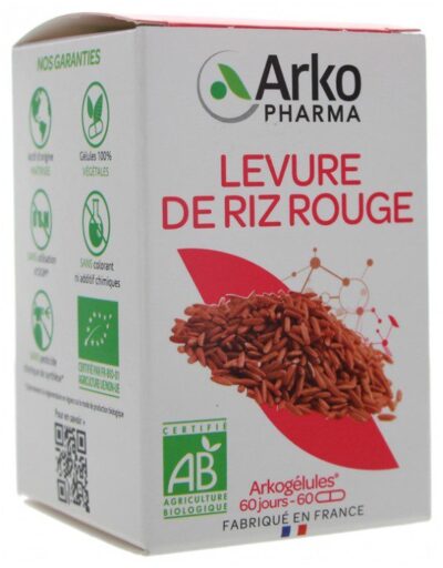 Arkopharma - Arkogélules Levure de Riz Rouge Bio 60 Gélules