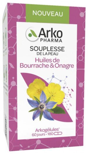 Arkopharma - Arkogélules Huiles de Bourrache & d'Onagre 180 Gélules