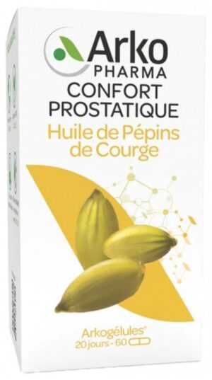 Arkopharma - Arkogélules Huile de Pépins de Courge 60 Capsules