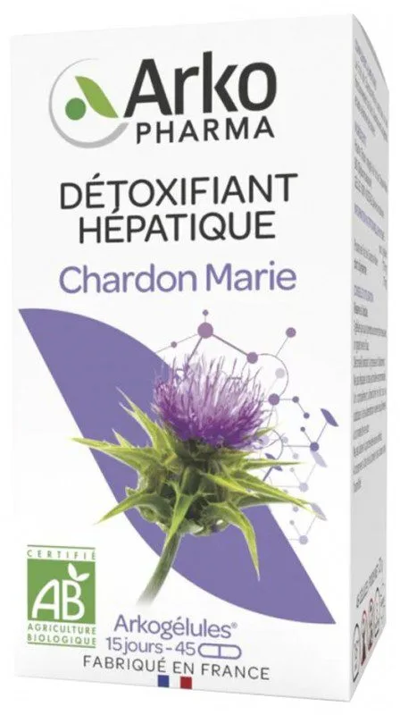 Arkopharma - Arkogélules Chardon Marie Bio 45 Gélules