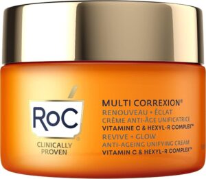 Roc - Crème anti-âge unificatrice renouveau + éclat à la vitamine C 50ml