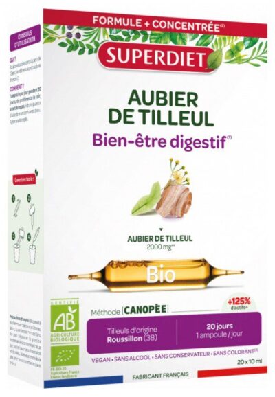 Superdiet - Aubier de Tilleul Bio 20 Ampoules