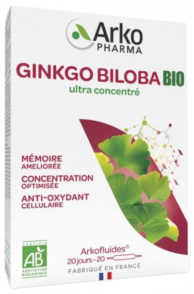 Arkopharma - Arkofluides Ginkgo Biloba Bio 20 Ampoules