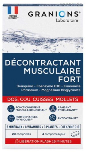 Granions - Décontractant Musculaire Fort 20 Comprimés