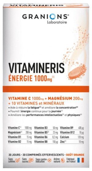Granions - Vitamineris Énergie 1000 mg 30 Comprimés Effervescents