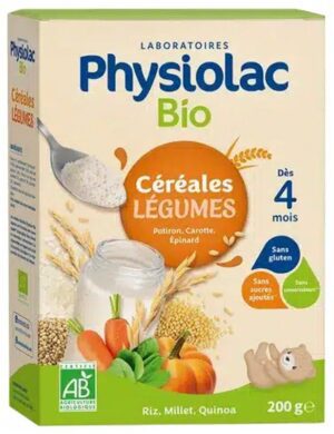 Physiolac - Bio Céréales Légumes Dès 4 Mois 200 g