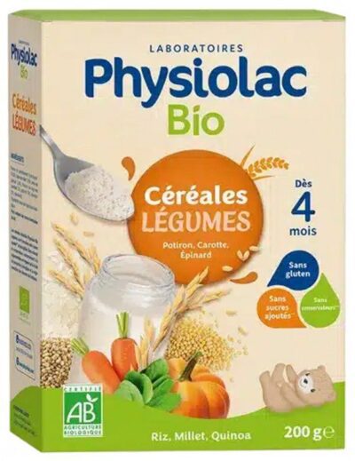 Physiolac - Bio Céréales Légumes Dès 4 Mois 200 g