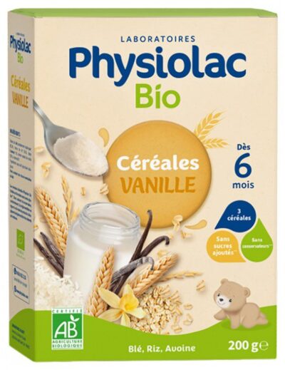 Physiolac - Bio Céréales Vanille Dès 6 Mois 200 g