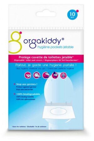 Orgakiddy - Protège Cuvette de Toilettes Jetable 10 Sachets Individuels