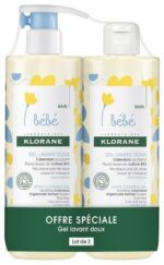 Klorane - Bébé Gel Lavant Doux Lot de 2 x 500 ml