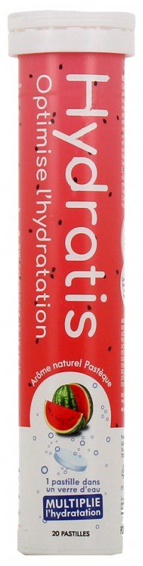 Hydratis - Solution d'Hydratation 20 Pastilles Effervescentes - Arôme : Pastèque