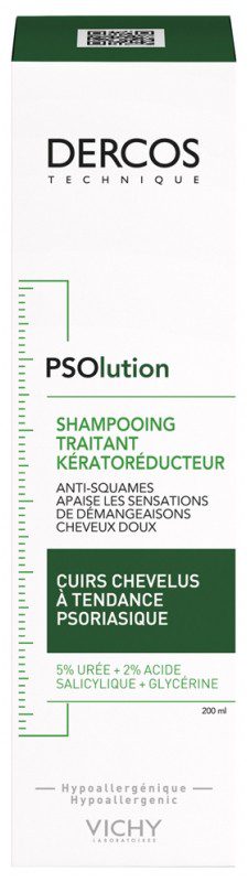 Vichy - Dercos PSOlution Shampoing Traitant Kératoréducteur Cuirs Chevelus à Tendance Psoriasique 200 ml