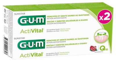 Gum - Activital Dentifrice Q10 Lot de 2 x 75 ml de GUM