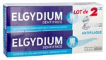 Elgydium - Dentifrice Anti Plaque 50 ml Lot de 2 x 75 ml