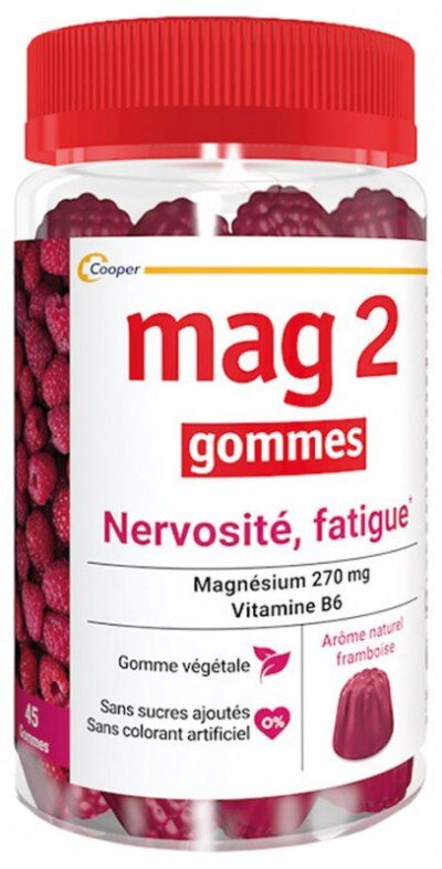 Mag 2 - Gommes Nervosité Fatigue Framboise 45 Gummies