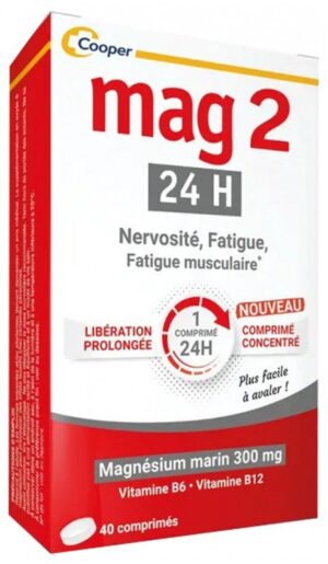 Mag 2 - 24H Formule Renforcée 40 Comprimés