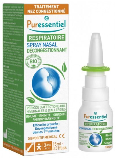 Puressentiel - Respiratoire Spray Nasal Décongestionnant 15 ml