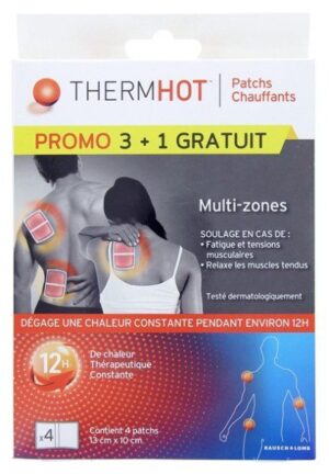 Thermhot - 3 Patchs Chauffants Multi-Zones + 1 Gratuit