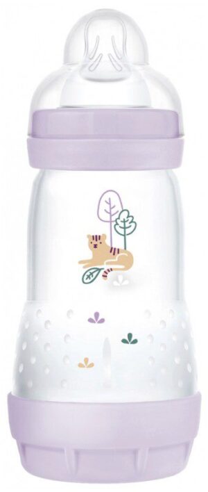 Mam - Biberon Easy Start 260 ml 2 Mois et + Débit 2 - Lilas