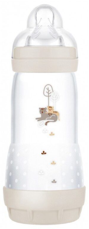 Mam - Biberon Easy Start 320 ml 4 Mois et + Débit 3 - Couleur : Sable